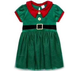 Green and Red Elf Costume for Kids